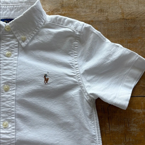 Ralph Lauren White Button-Down Shirt size 4 - Picture 2 of 5